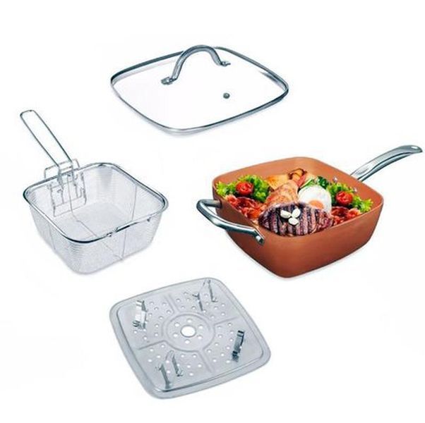 Сковородка-фритюрниця квадратная с крышкой TOP KITCHEN BN-8001 BN8001 фото