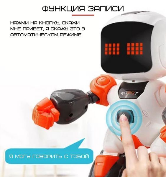 Игрушка Робот Интерактивный Говорящий Программируемый Робот На Радиоуправлении Со Светом и Звуком 3 in 1 SU2845 фото