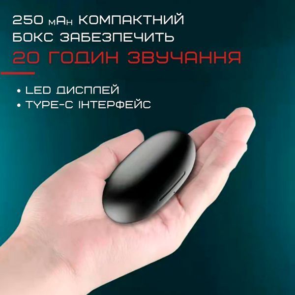 Бездротові Bluetooth Навушники Вкладиші TWS Вакуумні з Вбудованим Чіпом JL Sainyer А68 Чорні А68 фото