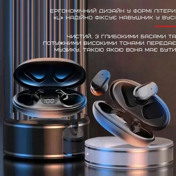 Бездротові Bluetooth Навушники Вкладиші TWS Вакуумні з Вбудованим Чіпом JL Sainyer А68 Чорні А68 фото